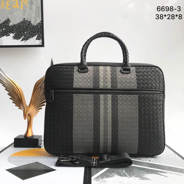 Luxury mens bag laptop bag mens briefcase Genuine leather high quality Mens bags Size 38*28*8CM Model 6698