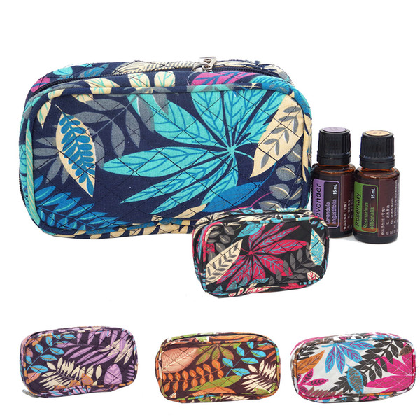 Essential Oil Storage Bag 10 Bottles Carrying Portable Travel Holder Case 5ml/10ml/15ml Pouch For Traveling Sturdy Double Zipper