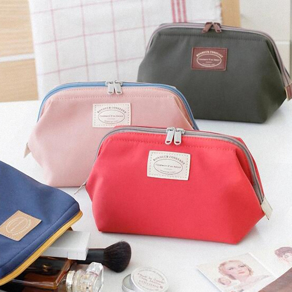 4 colors Large Capacity nylon make up Case travel simplicity Big Zipper toiletry Bag Cosmetic bag