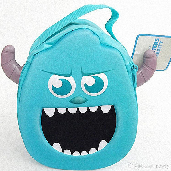 Green and blue monster Cosmetic Bags Travel Makeup bag Fashion Small purses Gift trousse make up bag pencil case