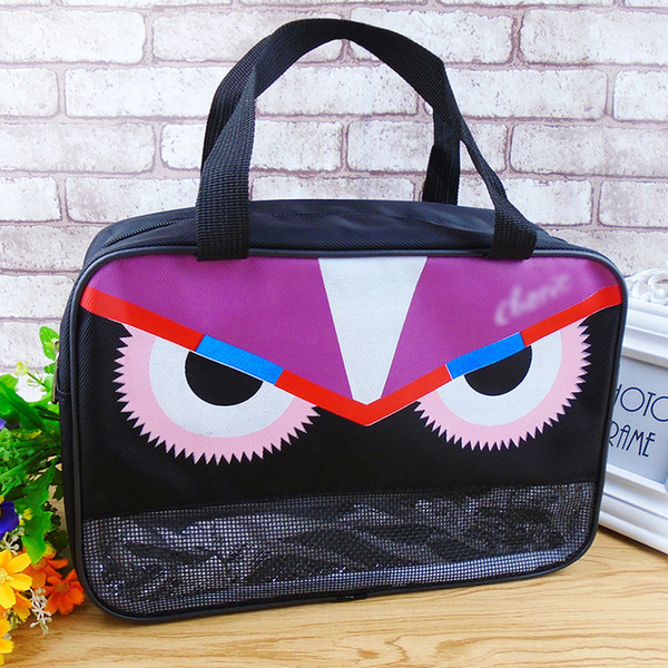 2017 Fashion clutch bags Cartoon Cosmetic Bag Handmade Animal Owl Women Travel Toiletry Makeup Wash Organizer Necessaire