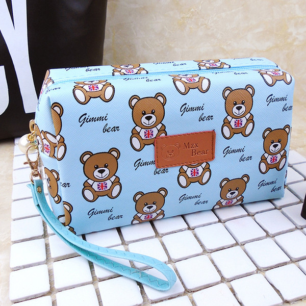 Women Make up Cosmetics Bag Pearl and bear toiletry Case Make Up Travel Storage Pouches yrr-34