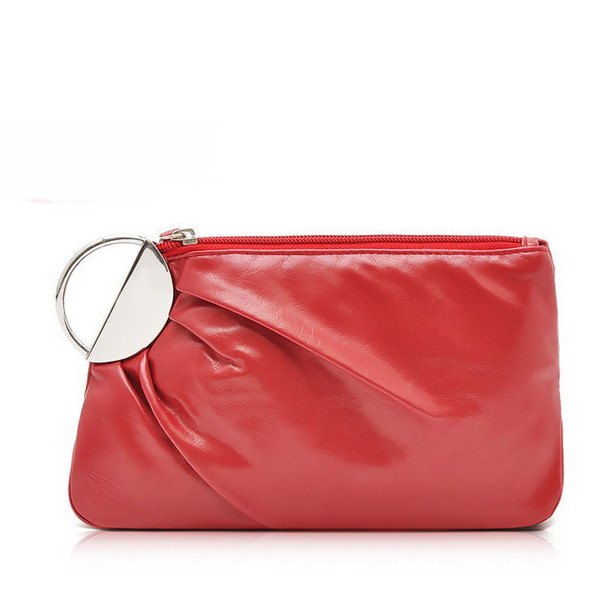 H1172 sexy party queen Evening Bag Nobel Women's Solid Red Zipper Cosmetic Bags & Cases Purses Clutch Bag Party Bag FREE SHIPPING DROP 0.05