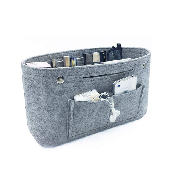 Felt Makeup Bag Organizer Insert Bag Handbag Organizer Insert Multi-functional Travel Cosmetic Bag Girl Toiletry Storage Bags