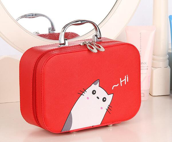 HUAPIN cosmetic bag large capacity cute portable Korean portable cosmetic case