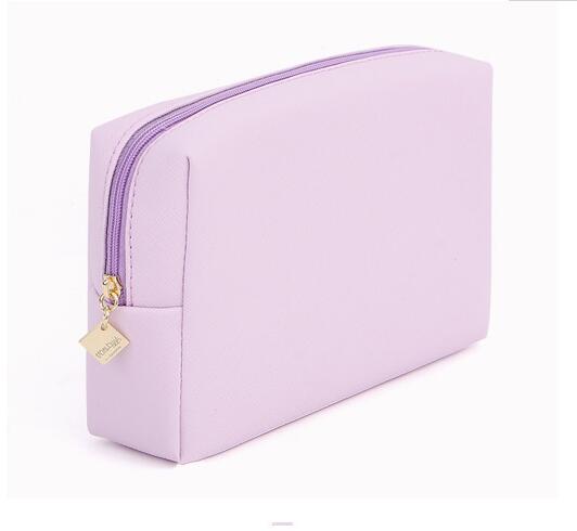 2018PU rectangular purple cosmetic bag