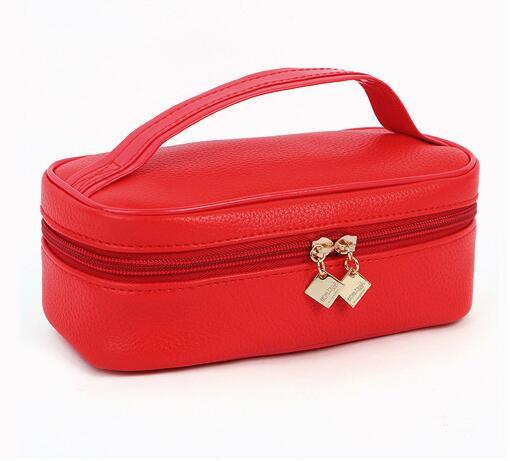 2018 multicolor beautiful women's hand-held makeup jewelry bag cosmetic storage bag