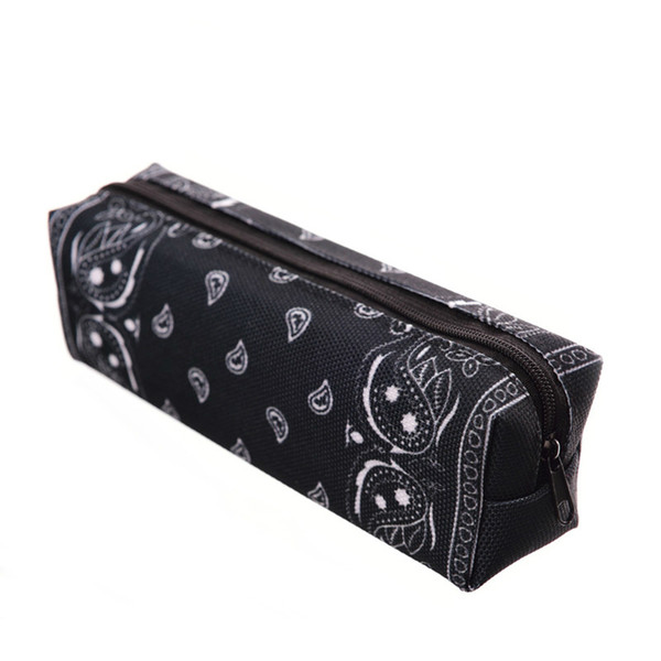 2018 Fashion Cosmetic Bag Women Makeup Bag Black Pencil Case for Student Trousse De Toilette Bandana Big