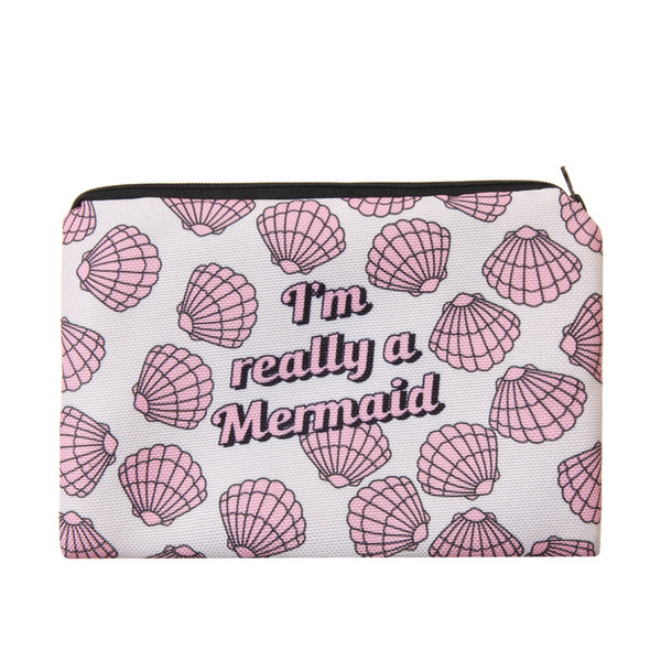 Mermaid Portable Type Make up Bags Cosmetic Case Maleta de Maquiagem Bags Storage Travel Makeup Bag Brand Pencil case