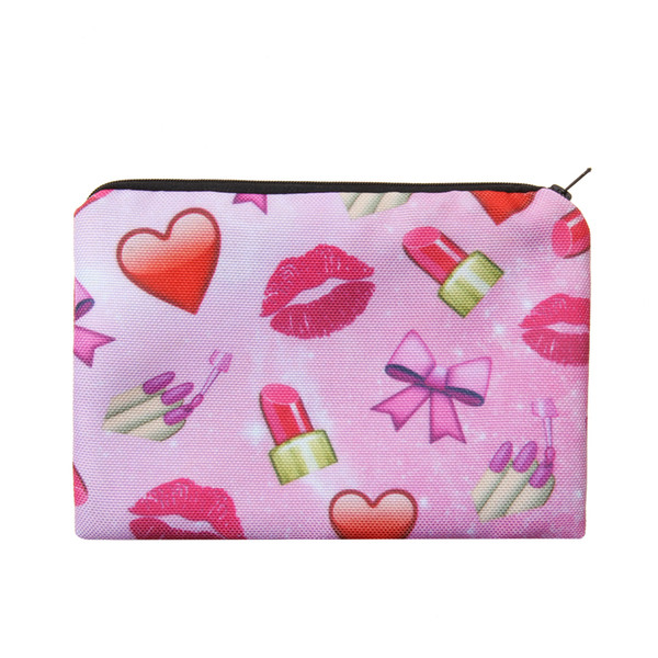 Red Lips Portable Type Makeup Bags Cosmetic Case Maleta De Maquiagem Bags Storage Travel Makeup Bag Brand Pencil Case