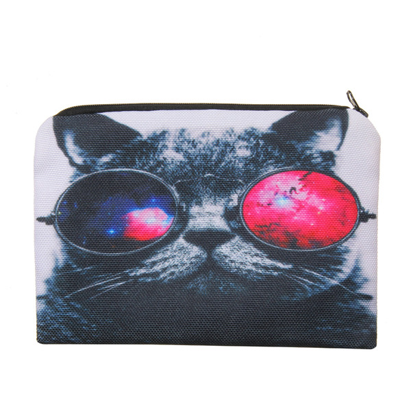 Galaxy Cat Portable Type Makeup Bags Cosmetic Case Maleta De Maquiagem Bags Storage Travel Makeup Bag Brand Pencil Case