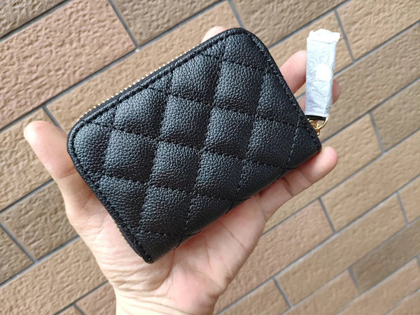 Fashion new brand matte leather compact card case luxury ID bank card bag coin purse wallet designer tote clutch bag boutique VIP gift