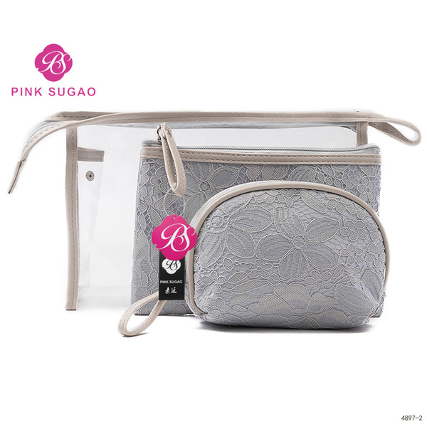 Pink sugao makeup bag cosmetic bags 2022new style clear large capacity travel organizer toiletry bag high quality makeup bags set 3 sizes