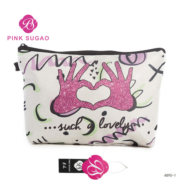 Pink sugao makeup bag 2022new style print large capacity cosmetic bags travel organizer toiletry bag high quality makeup bags for kids