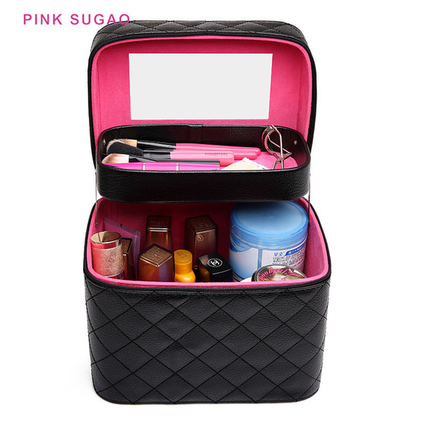 Pink sugao women makeup bag designer cosmetic bags portable travel cosmetic storage large capacity portable cosmetic case BHP