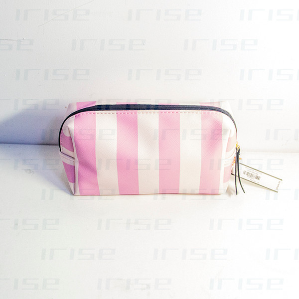 Fashion brand cosmetic case luxury makeup organizer bag beauty toiletry travel bag clutch purse stripe tote evening pouch boutique VIP gift