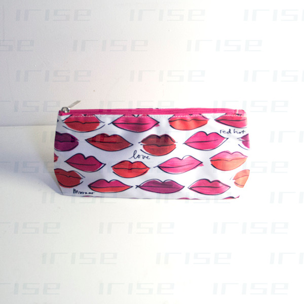 Fashion brand cosmetic case lip print luxury makeup organizer bag beauty toiletry bag clutch bag purse tote boutique VIP gift wholesale