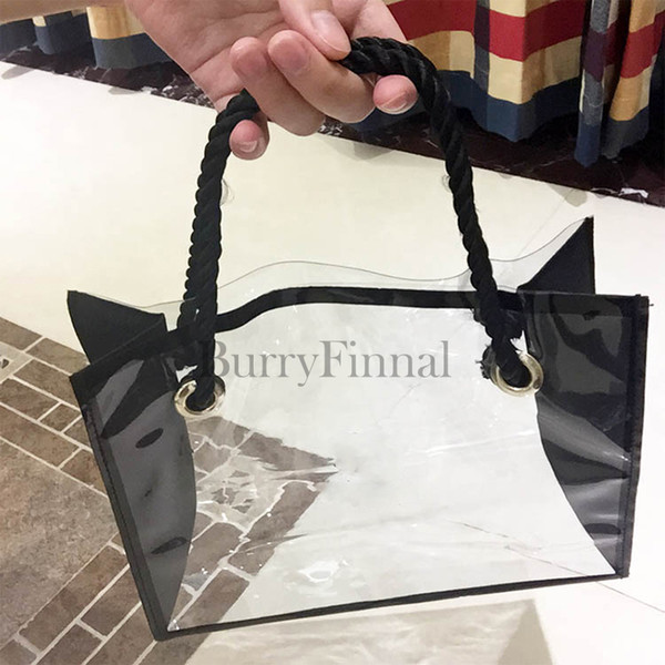 Fashion brand transparent shoulder bag luxury handbag beauty clutch bag designer tote shopping beach swim clear purse boutique VIP gift