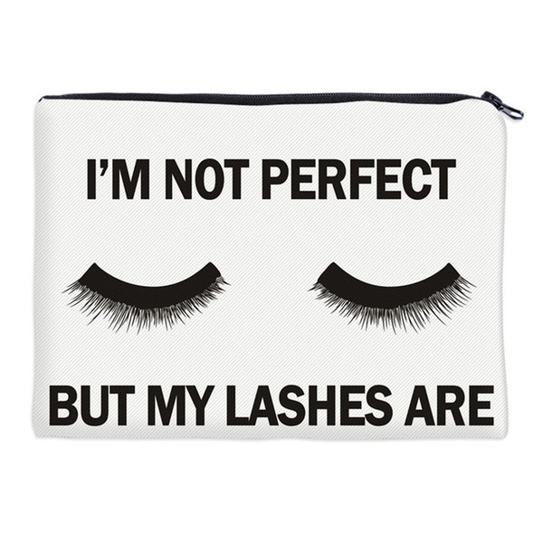 Lashes Printing Makeup Bag Cosmetic Case Dream Big Neceser Women Fashion Trousse De Maquillage Organizer Pencil Case