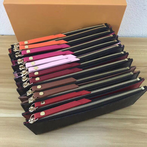 Designer Wallet high quality Six color Letter flower Fold Double zipper wallet Designer women wallets Handbags purses Come with BOX