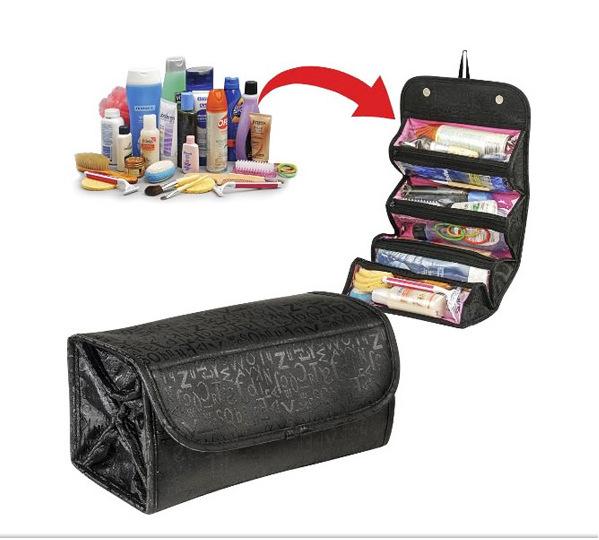 2018 New Multifunction Cosmetic Bag Women Fashion Multi-pocket Makeup Bag Storage Toiletry Case Travel Organizer 2 Colors