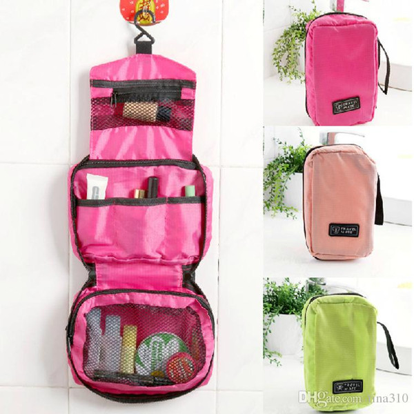 Cosmetic Case Makeup Travel Toiletry Hanging Purse Holder Beauty Portable Bags Wash Make up Bag Organizer With Hook B0622