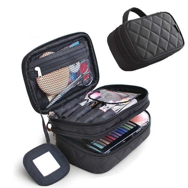 Women Cosmetic Bags Makeup Case Travel Toiletry Bag Nylon Waterproof Professional Beauty Storage Brush Organizer Case