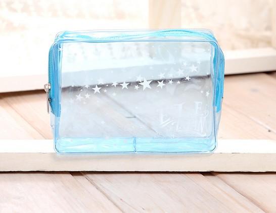 cute portable cosmetic bag transparent wash bag large capacity Waterproof double Wash Bag