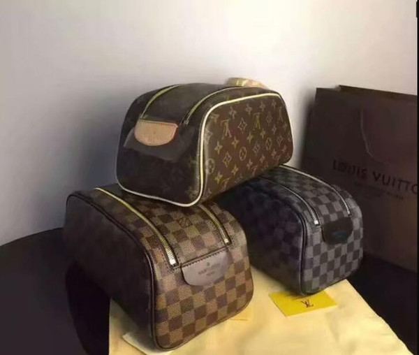 Fashionable ladies carrying bags, makeup bags