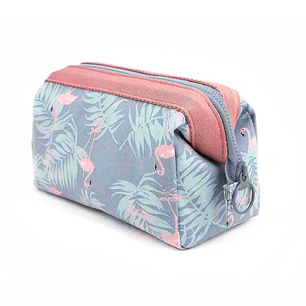 New Creative Multifunctional Flamingo Zipper Cosmetic Bag Women Necessaire Make Up Bag Travel Waterproof Portable Makeup Bag Toiletry Kits