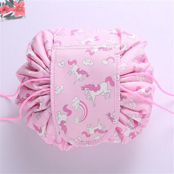 Portable Cosmetic Bag Magic Travel Makeup Bags Lazy Drawstring Cosmetic Cases Large Capacity Make Up Pouch Storage Bags