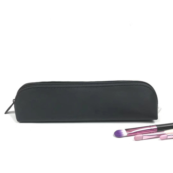 Fashion brand black cosmetic case luxury makeup pen organizer bag beauty toiletry pouch tote logo designer purse boutique VIP gift wholesale