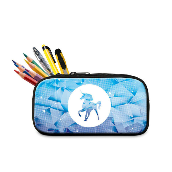 Top Quality Luxury Pen Bag For School Women Small Portable Cosmetic Cases For Traveling Children Lovely Unicorn Pencil Case Pencilbox Retail