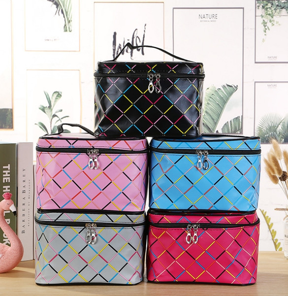 Hot-selling NEW VOGUE Europeans and Americans Paint shine pattern large-capacity cosmetic bag receipt package finishing wash PU BOX 03#