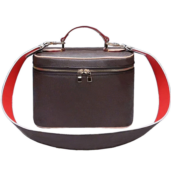 New women's hand-held cosmetic bag can be slanted with shoulder strap old flower wash bag cosmetic box 42265