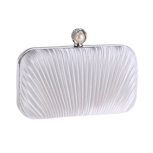 10pc 2017 New Fashion Diamond Crystal Stone pleated evening bag Handbag Party club wedding Bridal Clutch Prom Purse wallet make up bag tote