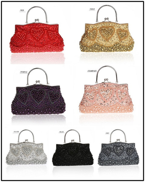 12pc hot selling Beads embroidery Sequin Handbag Party wedding Bridal Evening Clutch prom Purse walletby goodfaithgirl free shipping