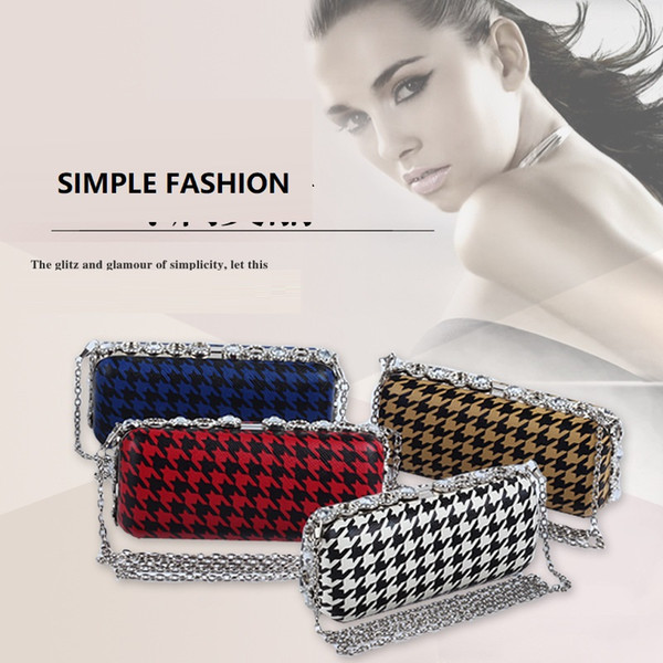 New fashion diamond clutch evening bags lady flap bags European and American shoulder bag for women