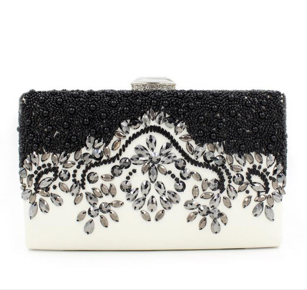 Europe Top grade Gem diamonds Gorgeous dress Evening Bags Evening bags Rhinestone Crystal clutch Bridal Handmade fashion Wedding party bags