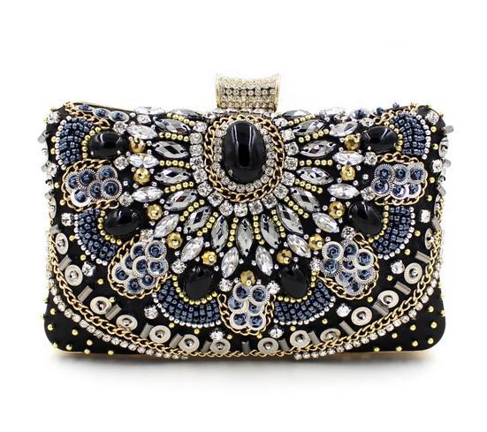 2018 New arrival luxury diamond High-grade Beaded Cheongsam package Evening bags rhinestone crystal clutch bridal bag fashion wedding party