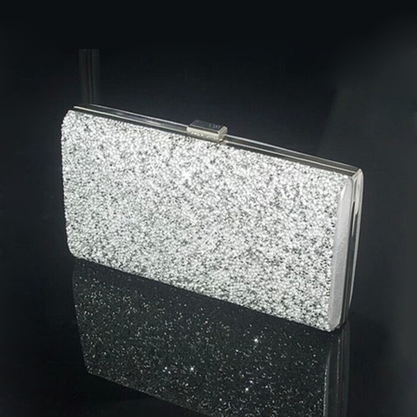 Diamond Handbag Metal Frame Crystal Evening Bags Women Rhinestone Drilling Clutch Purse Banquet Lady Party Shining Purse Messenger - RC032