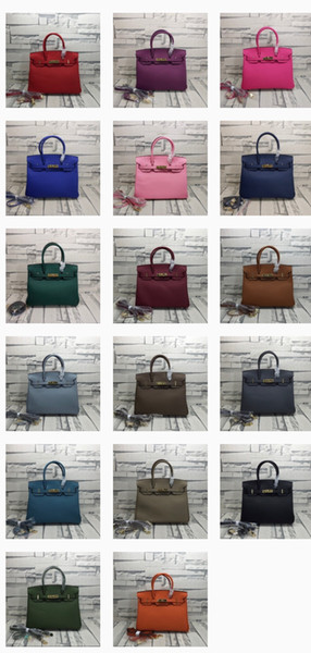 100% FULL LEATHER BIRKIN35CM 30CM 25cm SHOULDER fine grain Non-deformable super soft HANDBAG embossed YF0309 palm print portable shoulde bag