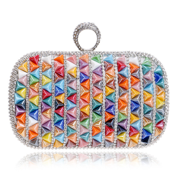 Women Clutch Bags Evening Handbags Fashion Luxury Rhinestone Crystal Pearl Elegant Wedding Party Lady Purse Shoulder Bag0002