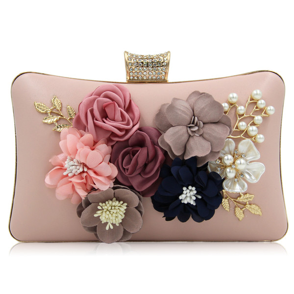 Women Clutch Bag Beauty Flower Evening Bag Female Diamond Clutch Lady Wedding Bag