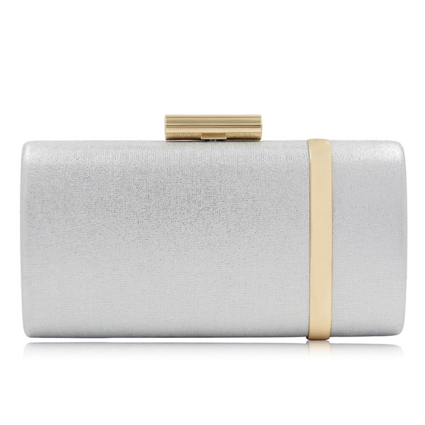 Women Solid Handbag Gold Metal Hasp Ladies Evening Bag Simple Elegant Design Female Clutch Shoulder Bags Wedding Purse