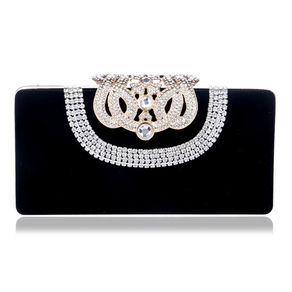 Clutch evening bags Crown rhinestones evening bags purse shoulder bag for wedding Diamonds Lady Purse Mini Evening Bags