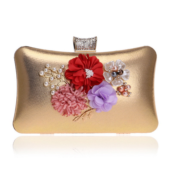 Flower Fashion Women Evening Bags Diamonds Metal Beaded Party Wedding Handbags For Party Dinner Shoulder Purse01