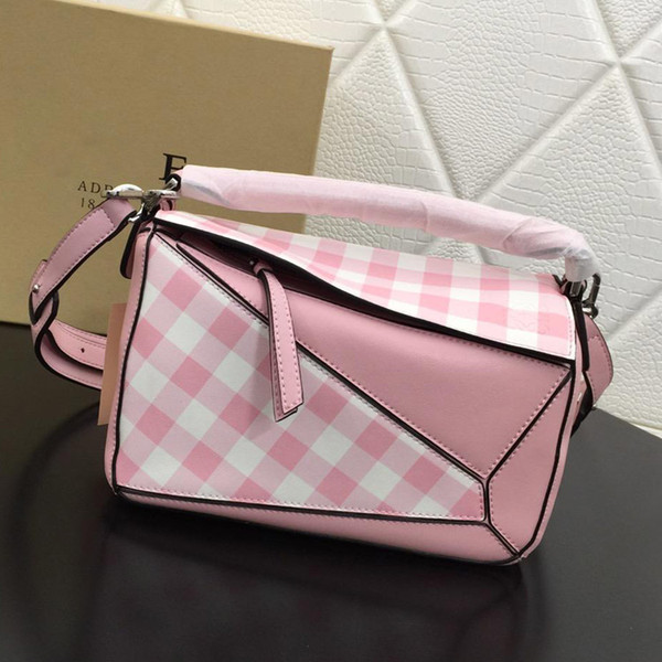 Designer handbags French small plaid series Women's one shoulder diagonal female bag new luxury brand cosmetic bag