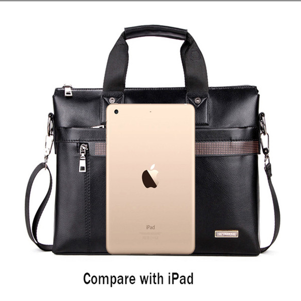 2019Top Sale Fashion Simple Dot Famous Brand Business briefcase for man Leather computer pouch casual Man Bag shoulder bags