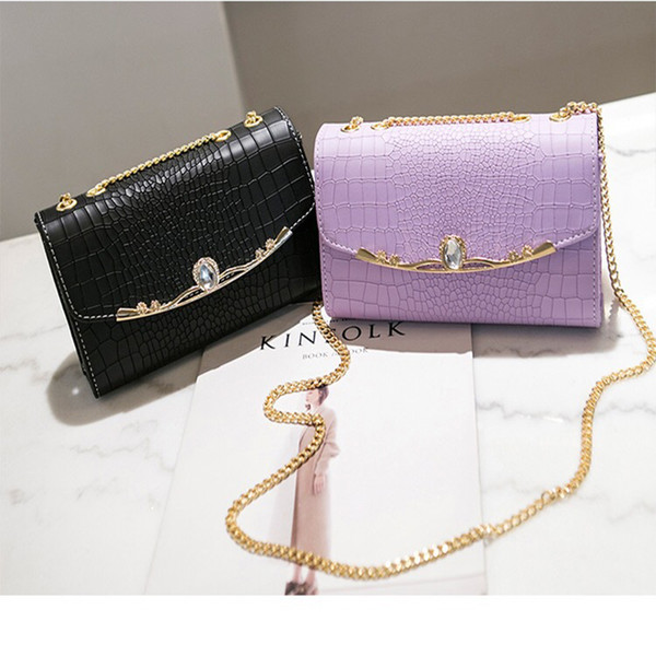 British Fashion Simple Small Square Bag Women Designer Handbag 2019 High Quality PU Leather Chain Mobile Phone Shoulder Bags